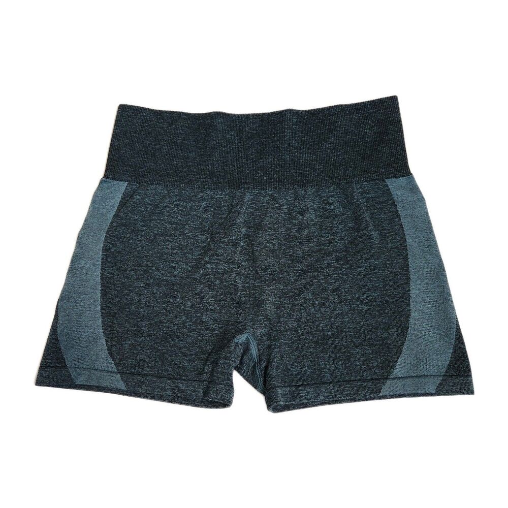 PINK Victorias Secret High Waist Contouring Shorts Womens Medium Teal Activewear